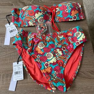 High waisted, NWT bikini with vintage vibes
